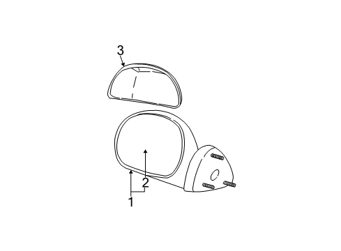 1997 Ford F-150 Mirror Assy - Rear View Outer Diagram for F85Z-17682-BAA