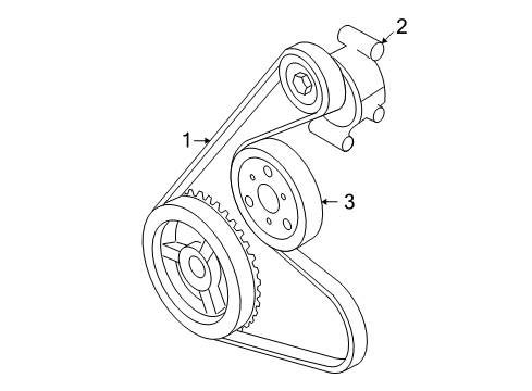 2007 Ford Escape Belts & Pulleys Diagram