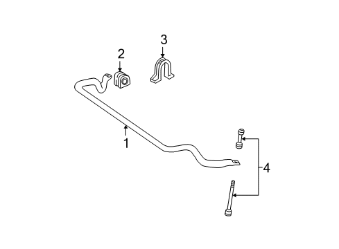 1999 Ford F-150 Stabilizer Bar & Components - Front Diagram 1 - Thumbnail