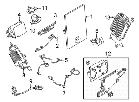 2023 Ford Mustang Mach-E RECEIVER - RADIO - CYBER SECUR Diagram for LJ8Z-18C869-B