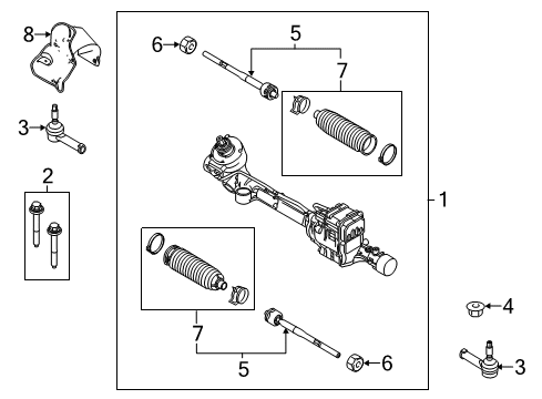 2016 Lincoln MKT Steering Column & Wheel, Steering Gear & Linkage Diagram 3 - Thumbnail