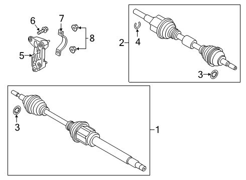 2021 Lincoln Nautilus Drive Axles - Front Diagram 2 - Thumbnail