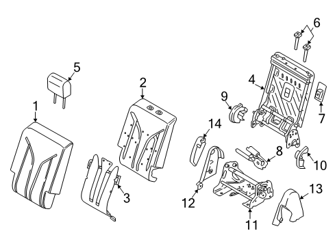 2023 Lincoln Nautilus COVER ASY - REAR SEAT BACK Diagram for KA1Z-5866600-BF