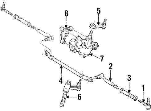 2000 Lincoln Navigator Arm - Steering Gear Diagram for XL3Z-3590-AA