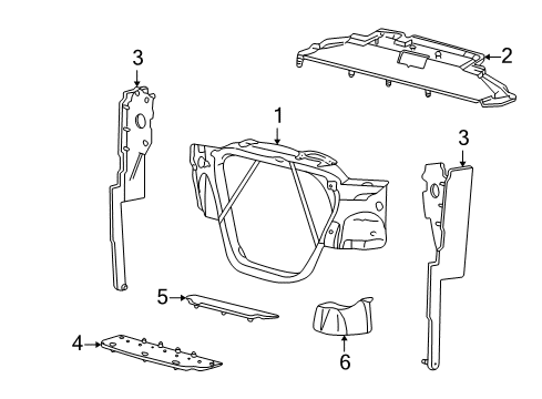 2000 Ford Excursion Support - Radiator Diagram for 6C3Z-16138-AA