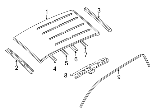 2006 Mercury Mariner Roof & Components Diagram 2 - Thumbnail