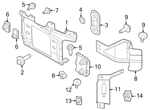 2024 Ford F-350 Super Duty Bumper & Components - Front Diagram 2 - Thumbnail