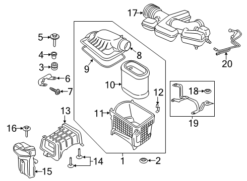 2018 Ford F-350 Super Duty Air Intake Diagram 1 - Thumbnail