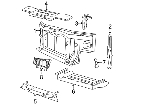 2002 Ford Explorer Radiator Support Diagram