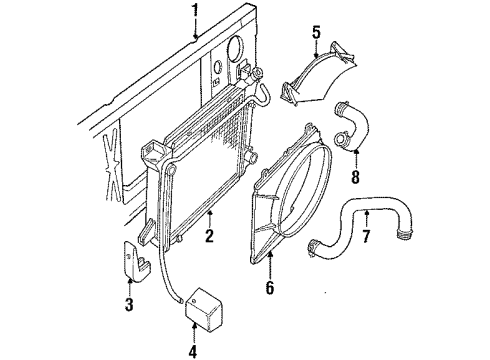 1991 Ford Bronco Wiper & Washer Components, Body Diagram 1 - Thumbnail