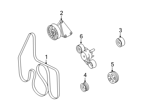 2010 Ford E-350 Super Duty Belts & Pulleys Diagram