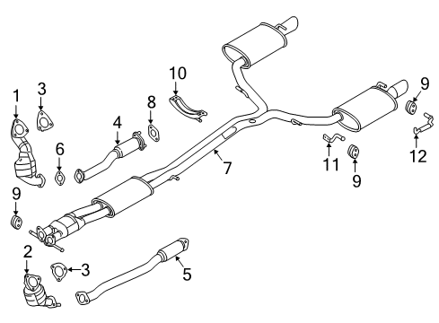 2013 Ford Flex Exhaust Components Diagram