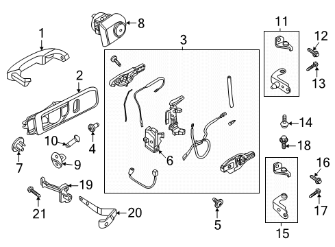 2022 Ford Explorer REGULATOR - WINDOW - LESS MOTO Diagram for LB5Z-5823208-A