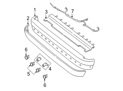 1995 Ford E-350 Econoline Rear Bumper Diagram