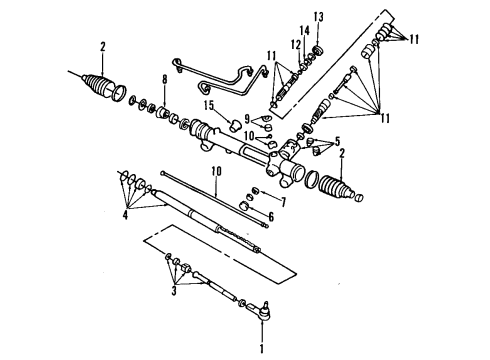 1985 Mercury Marquis Steering Column & Wheel, Steering Gear & Linkage Diagram 1 - Thumbnail