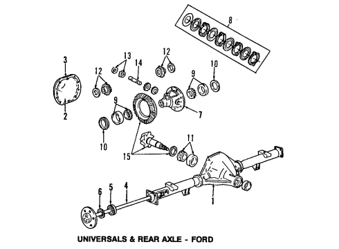 1995 Ford E-350 Econoline Club Wagon Rear Propeller Shaft Diagram