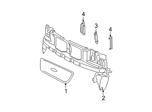 2003 Ford Expedition Grille & Components Diagram