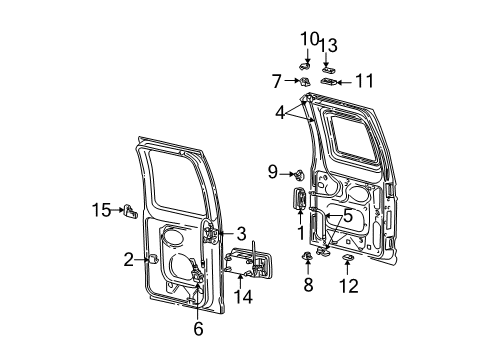 2006 Ford E-150 Side Door Diagram 1 - Thumbnail