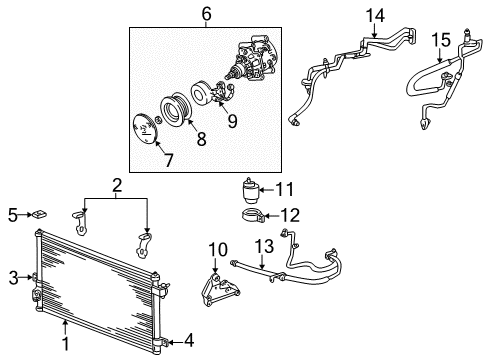 2002 Ford Thunderbird Clutch Assembly - Compressor Diagram for 6R8Z-19D786-A