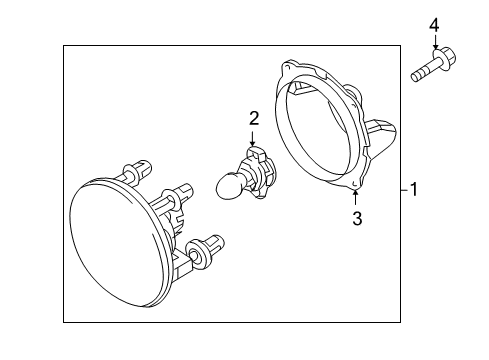 2007 Ford Escape Chassis Electrical - Fog Lamps Diagram 1 - Thumbnail