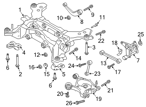 2013 Ford Fusion CROSS MEMBER ASY Diagram for HG9Z-5035-F