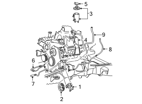 1997 Ford F-150 Pump Assy - Power Steering Diagram for F85Z-3A674-ABRM