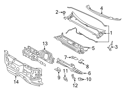 2017 Lincoln Continental Valve - Water Drain Tube Diagram for F2GZ-54503A20-A