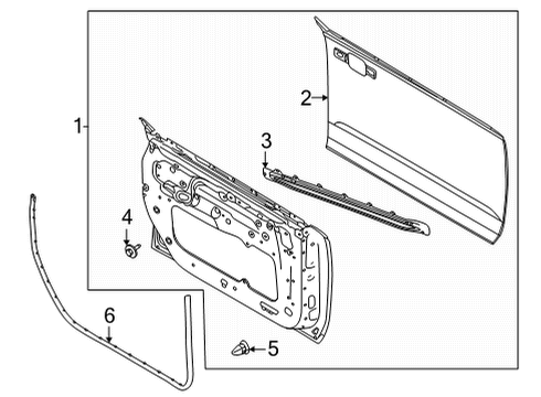 2022 Ford Bronco Door & Components Diagram