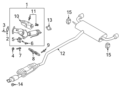 2023 Lincoln Nautilus Exhaust Components Diagram