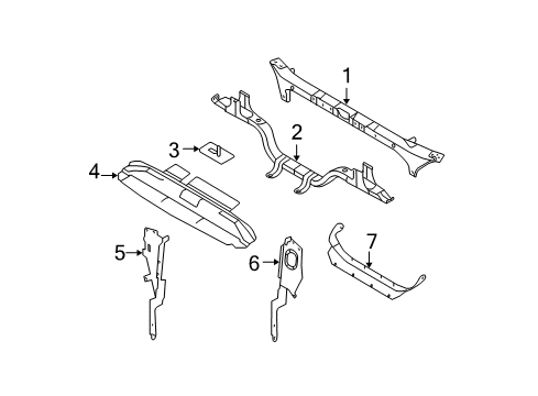 2010 Ford F-350 Super Duty Support - Radiator Diagram for 7C3Z-16138-A