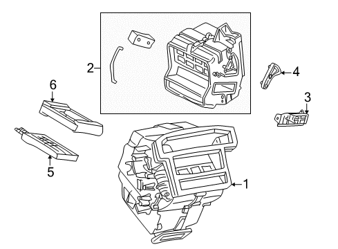 2005 Mercury Mariner Heater Core & Control Valve Diagram