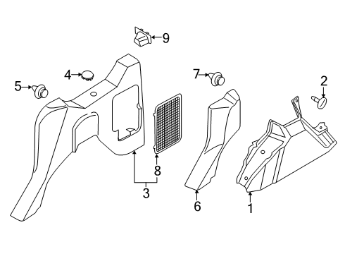 2020 Ford Transit Connect INSULATOR - WHEELHOUSE Diagram for GT1Z-1727786-C