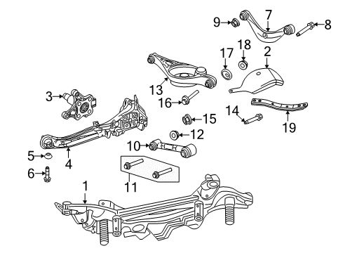 2008 Mercury Milan Rear Suspension, Control Arm Diagram 4 - Thumbnail