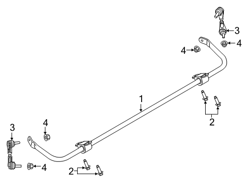 2022 Ford Explorer Rear Suspension, Control Arm Diagram 2 - Thumbnail