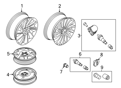 2021 Lincoln Nautilus Wheels Diagram 3 - Thumbnail