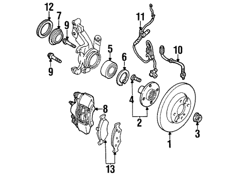 1999 Ford Escort Front Brakes Diagram 2 - Thumbnail