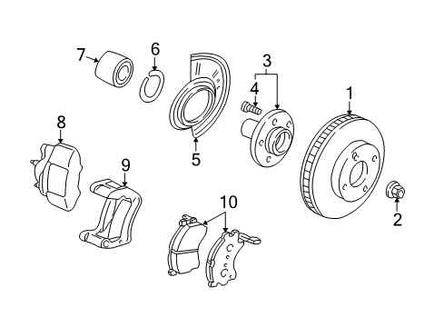 2006 Ford Escape Front Brakes Diagram 1 - Thumbnail