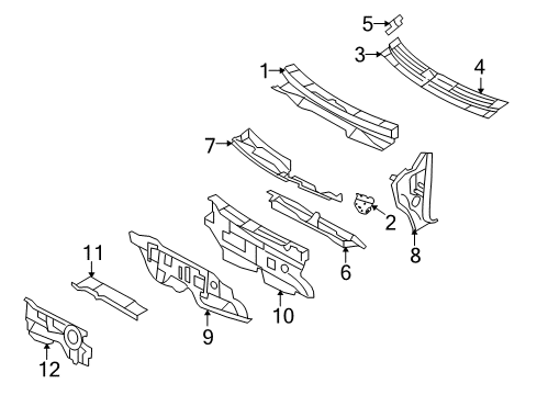 2007 Lincoln MKX Cowl Diagram