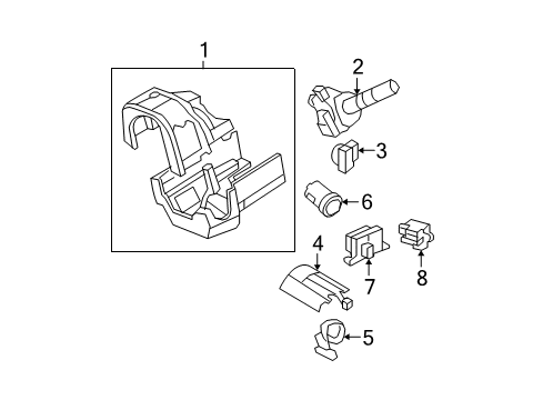 2009 Mercury Mountaineer Alarm/Keyless Lock System Kit Diagram for 9L9Z-15604-B