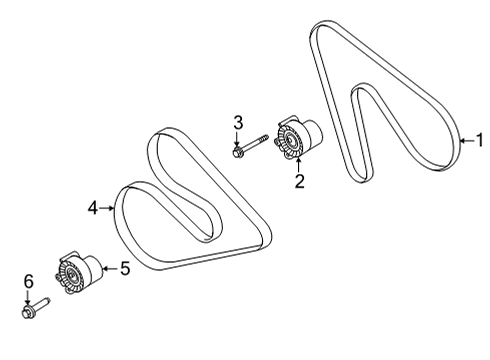 2020 Ford Transit-350 Belts & Pulleys Diagram 1 - Thumbnail