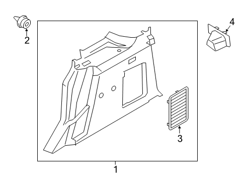 2017 Ford Transit Connect Interior Trim - Side Panel Diagram 4 - Thumbnail