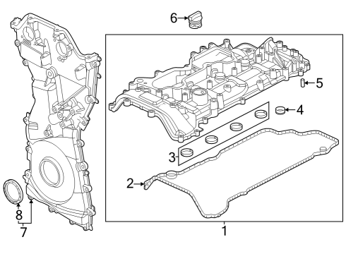 2024 Ford Mustang Valve & Timing Covers Diagram