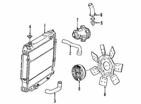 2007 Ford E-350 Super Duty Cooling System, Belts & Pulleys Diagram 6 - Thumbnail