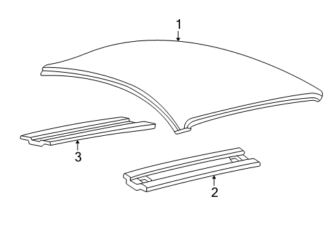 2005 Ford Mustang Roof & Components Diagram