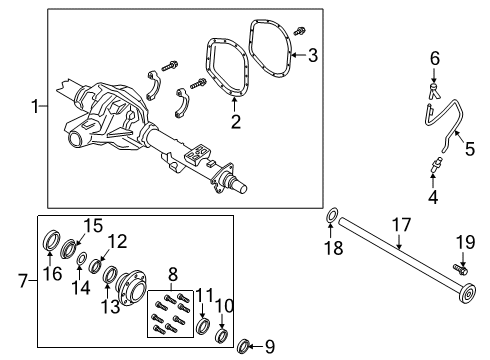 2021 Ford F-350 Super Duty Rear Axle Diagram 2 - Thumbnail