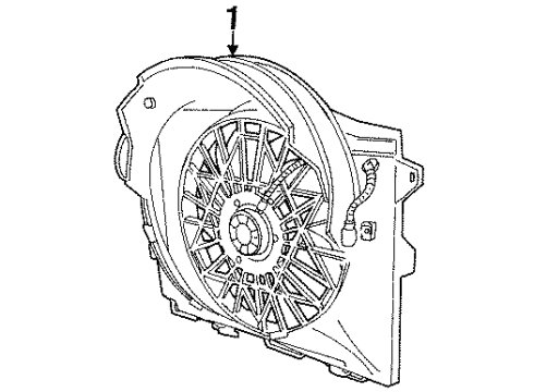 2002 Ford Crown Victoria Cooling System, Radiator, Water Pump, Cooling Fan Diagram 1 - Thumbnail