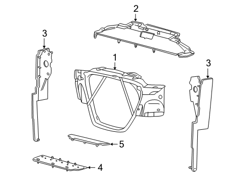 2003 Ford Excursion Radiator Support Diagram 3 - Thumbnail