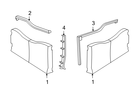 2001 Ford Excursion Weatherstrip Assembly Diagram for 3C7Z-7843723-AA