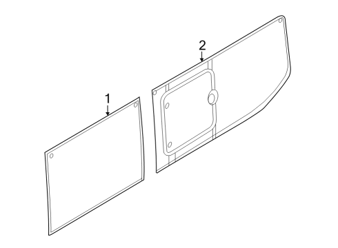 2022 Ford E-Transit Glass - Side Panel Diagram 3 - Thumbnail