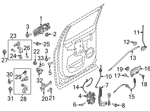 2019 Ford F-150 REGULATOR Assembly - WINDOW Diagram for FL3Z-1627001-X